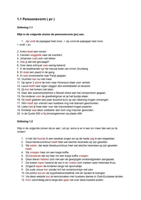 oefeningen zinsontleding